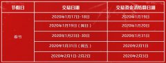 2020年“春節(jié)”假期商戶(hù)資金清結(jié)算工作安排的公